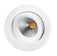 Alasvalo/downlight LED, 9 W, DimToWarm-himmennys, muuntajalla, suunnattava 360°/30°, Grinda